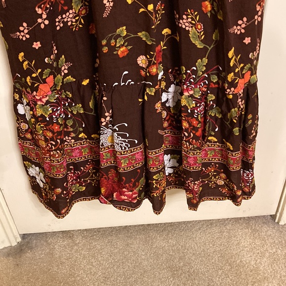 Aura Floral Maxi Dress - Brown and Multicolor - Picture 10 of 14